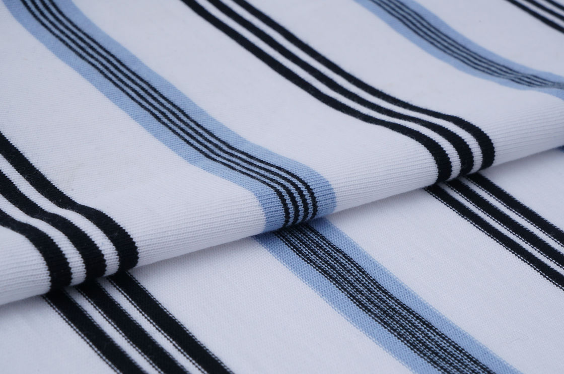 Wear-Resistant And Skin-Friendly Comfortable And Breathable Striped Knit Fabric For Leisure Wear