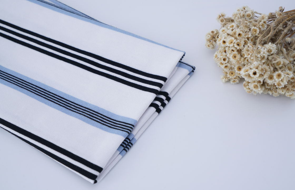 Wear-Resistant And Skin-Friendly Comfortable And Breathable Striped Knit Fabric For Leisure Wear