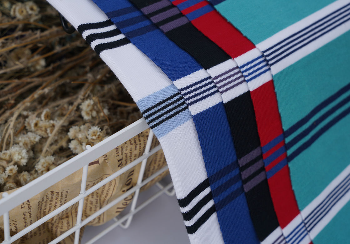 Wear-Resistant And Skin-Friendly Comfortable And Breathable Striped Knit Fabric For Leisure Wear