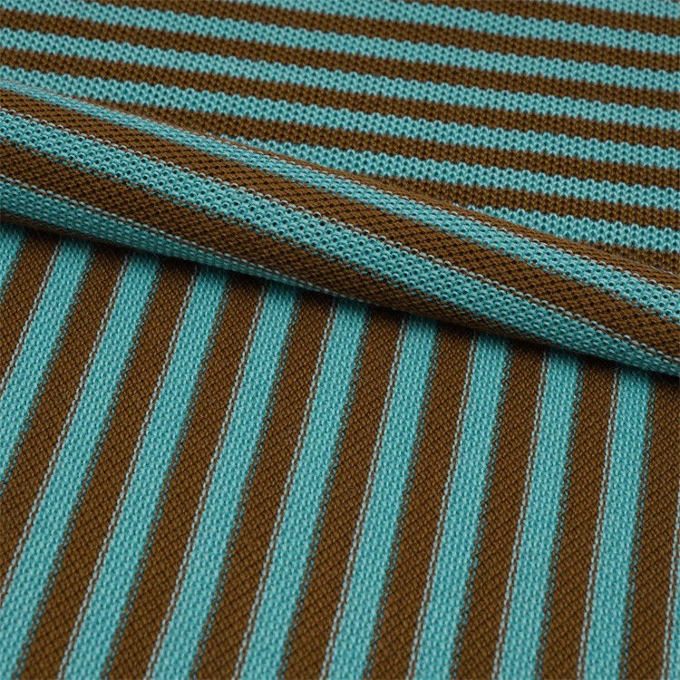 Comfortable And Skin-Friendly Anti-Wrinkle And Crisp Striped Knit Fabric For T-Shirt