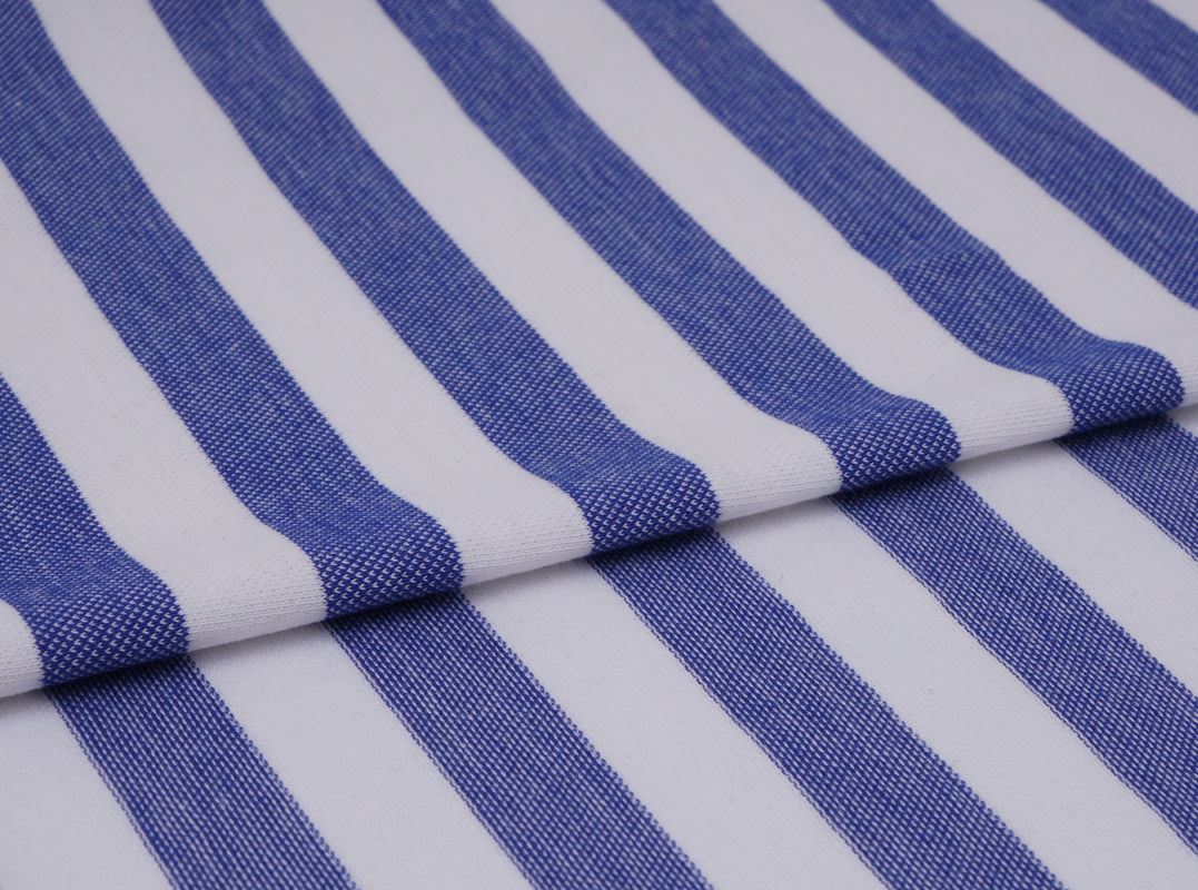 Breathable And Quick-Drying Wear-Resistant Healthy Striped Knit Fabric For Polo Shirt