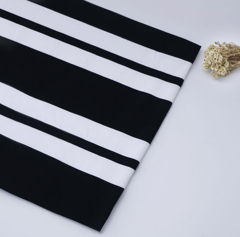 Skin-Friendly, Soft And Not Prone To Deformation Striped Knit Fabric For Casual Wear