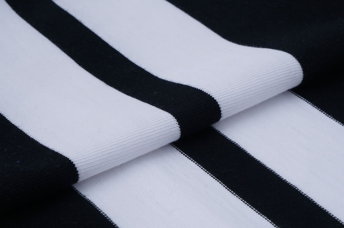Skin-Friendly, Soft And Not Prone To Deformation Striped Knit Fabric For Casual Wear