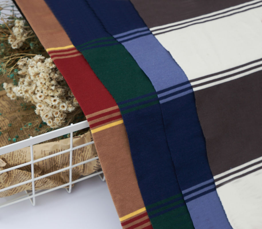 Comfortable And With Good Texture Healthy Soft Striped Knit Fabric For T-Shirt