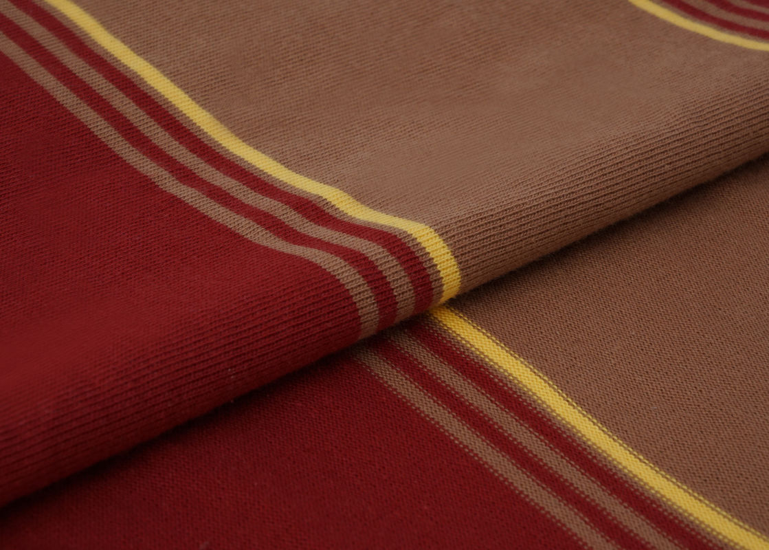 Comfortable And With Good Texture Healthy Soft Striped Knit Fabric For T-Shirt