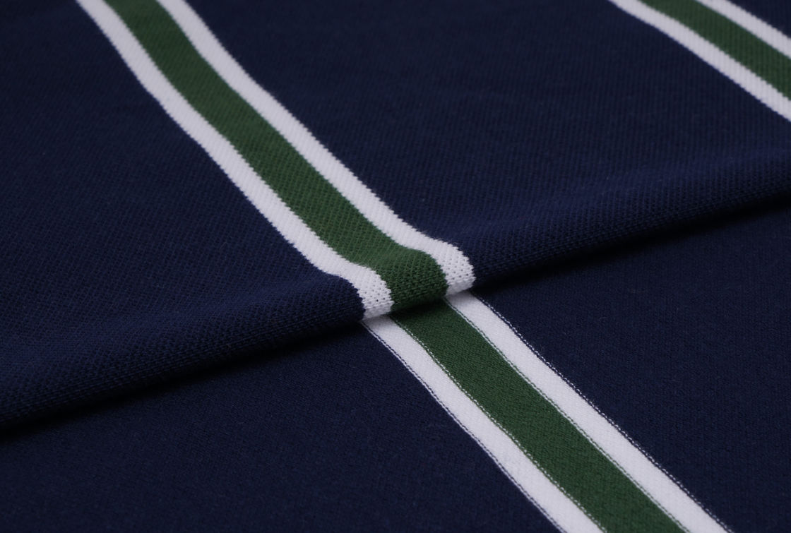 Healthy And Crisp And Wear-Resistant Breathable And Comfortable Striped Knit Fabric For T-Shirt