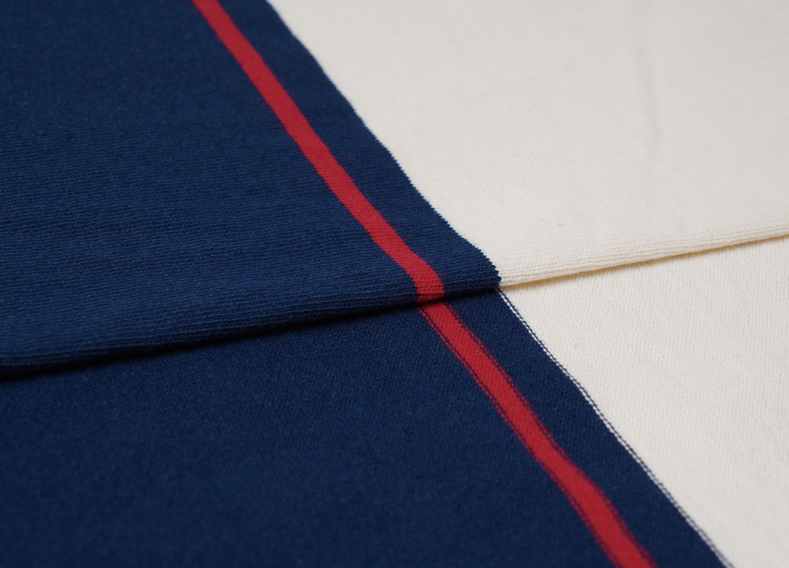 Natural High Wrinkle-Resistant Color Fastness Crisp Version Striped Knit Fabric For Polo Shirt