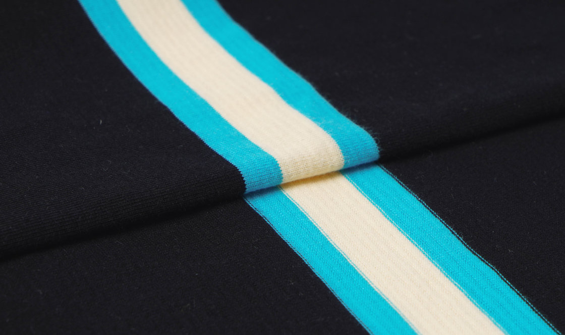 Breathable And Soft And Wear-Resistant Anti-Wrinkle Striped Knit Fabric For Polo Shirt