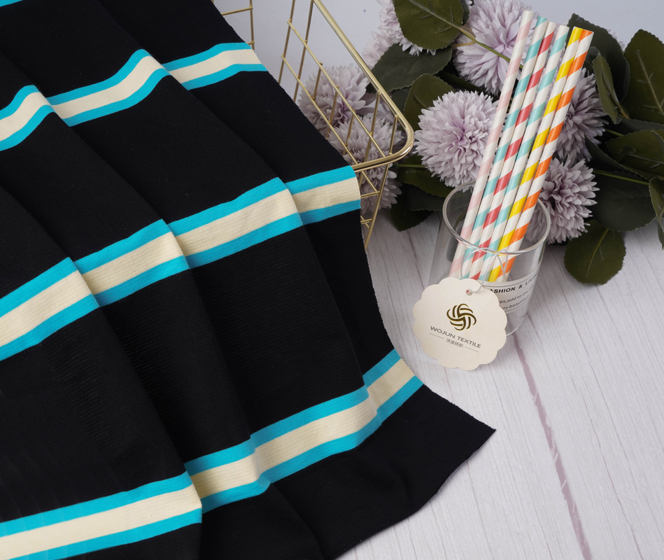 Breathable And Soft And Wear-Resistant Anti-Wrinkle Striped Knit Fabric For Polo Shirt