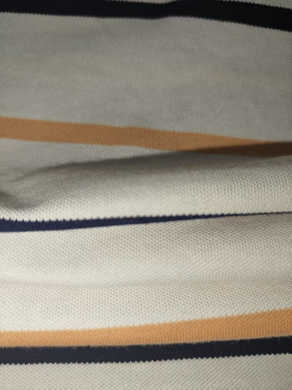 Wear-Resistant And Comfortable，Anti-Wrinkle And Refreshing Striped Material Fabric For Polo Shirt