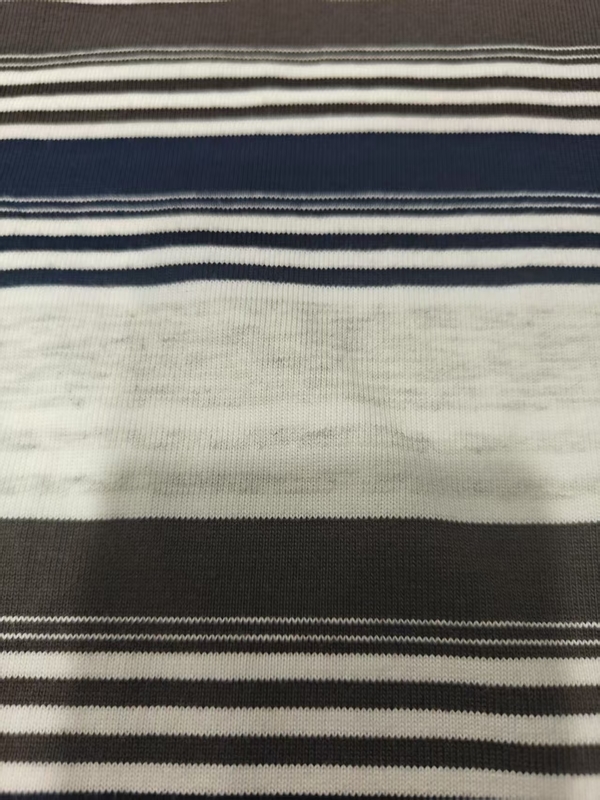 Good Version And  Breathable And Wear-Resistant Striped Knit Fabric For T-Shirt