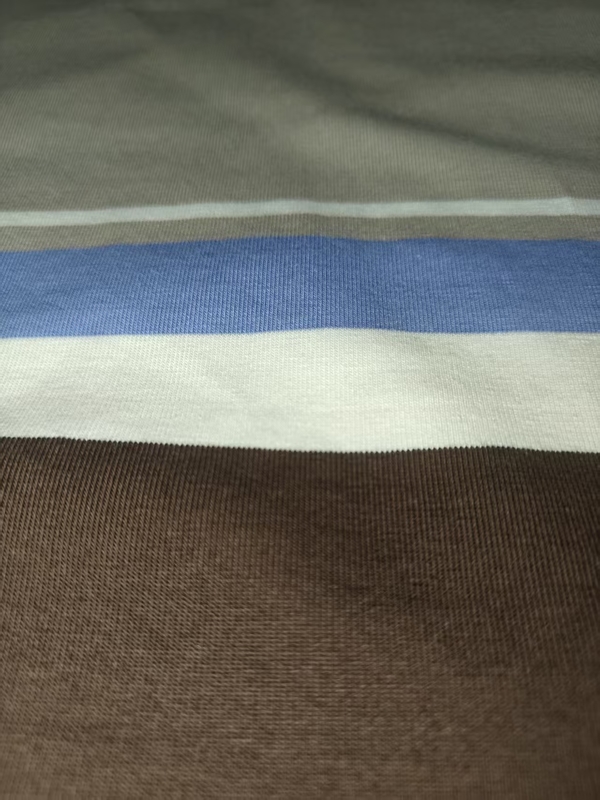 Wear-Resistant And Comfortable And  Breathable And Wear-Resistant Striped Knit Fabric For T-Shirt