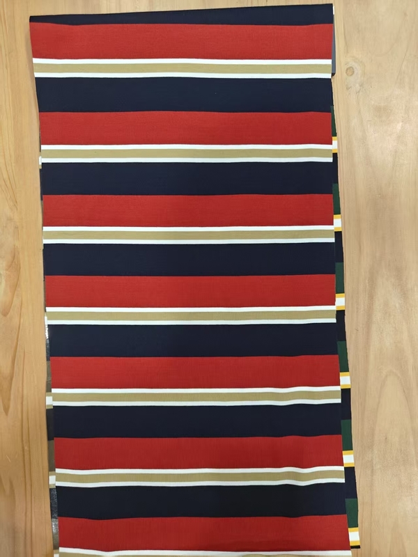 Durble And Natural Comfortable Washable Not Easy To Deform Striped Knit Fabric For T-Shirt