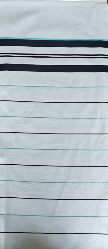 Healthy And Good Quality Anti-Wrinkle Crisp Striped Knit Fabric For T-Shirt