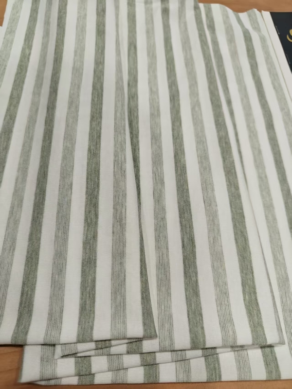 Skin-Friendly And Comfortable Good Health Quality Striped Knit Fabric For T-Shirt