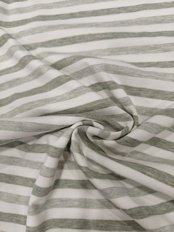 Skin-Friendly And Comfortable Good Health Quality Striped Knit Fabric For T-Shirt