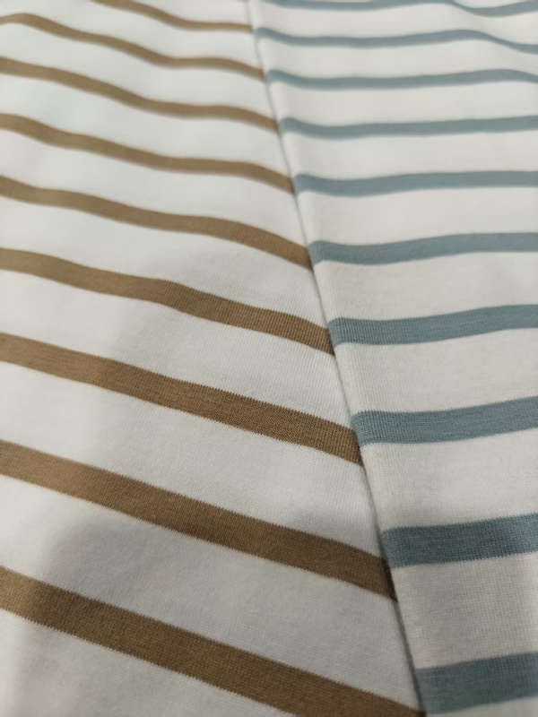 High Quality Wear-Resistant Comfortable, Healthy And Skin-FriendlyStriped Knit Fabric For T- Shirt