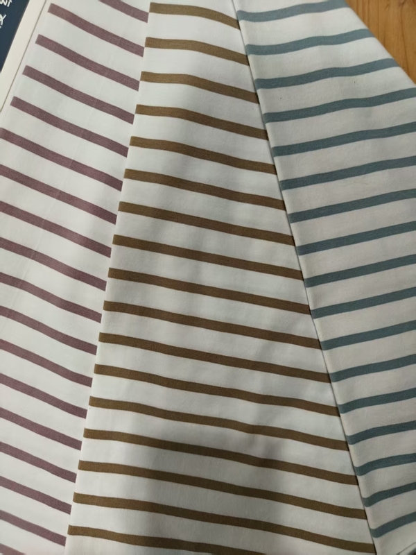 High Quality Wear-Resistant Comfortable, Healthy And Skin-FriendlyStriped Knit Fabric For T- Shirt