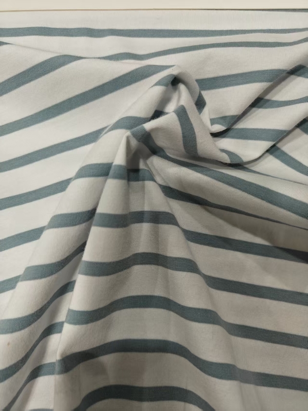 High Quality Wear-Resistant Comfortable, Healthy And Skin-FriendlyStriped Knit Fabric For T- Shirt