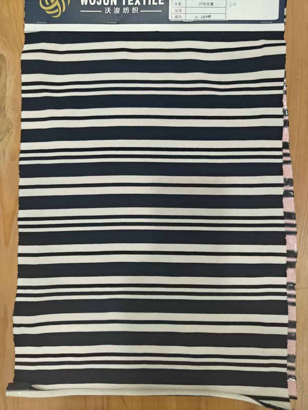 Cotton Double Yarn Striped Fabric [Factory Direct Supply] - Crisp And Washable Striped Knit Fabric T-Shirts/POLO Shirts,