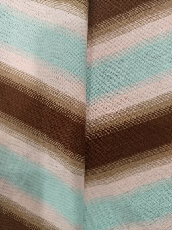 Skin-Friendly Wear-Resistant And Moisture-Absorbent Striped Knit Fabric For Home Clothes