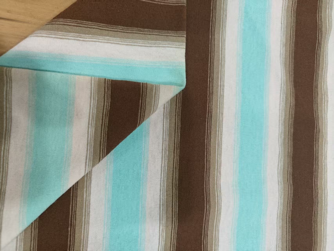 Skin-Friendly Wear-Resistant And Moisture-Absorbent Striped Knit Fabric For Home Clothes