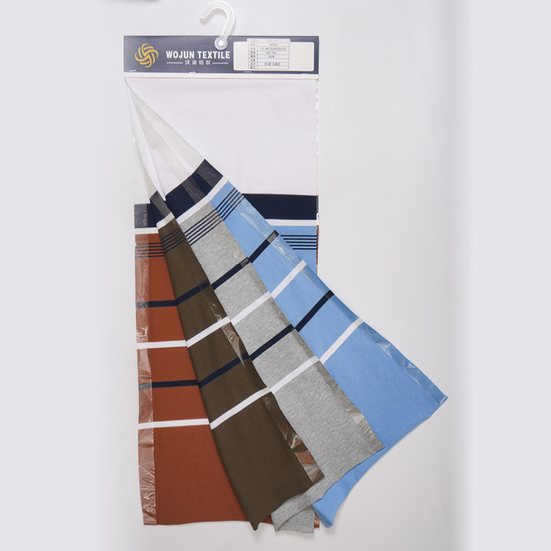Sweat-Absorbent And Breathable And Stylish High Color Fastness Striped Knit Fabric For Polo Shirt