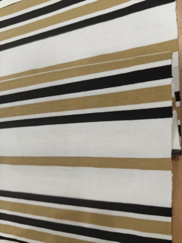 Healthy And  And Breathable And Comfortable Textured Striped Knit Fabric For Polo Shirt