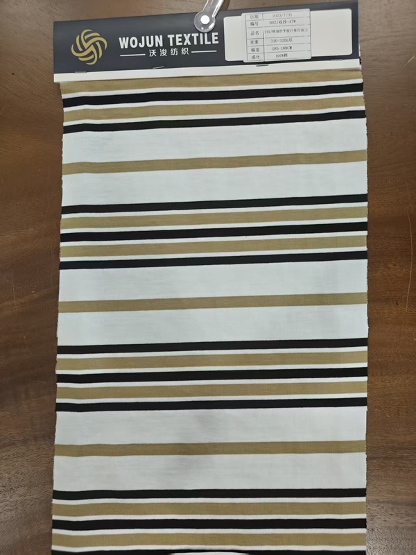 Healthy And  And Breathable And Comfortable Textured Striped Knit Fabric For Polo Shirt