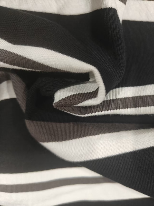 Healthy And Breathable ,Good Texture Skin-Friendly Striped Knit Fabric For Casual Wear