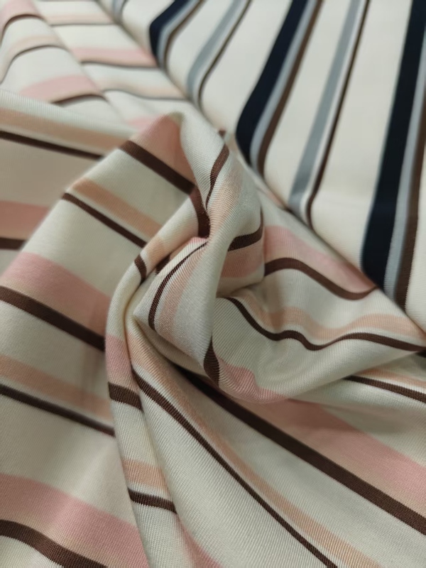 Healthy And  And Breathable And Comfortable Textured Striped Knit Fabric For Polo Shirt