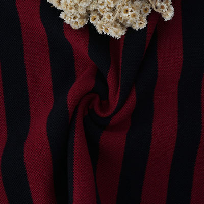230cm Striped Knit Fabric French Terry 100% Cotton Autumn Winter Soft Wear