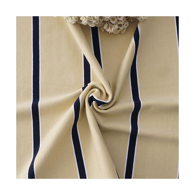 Wear Resisting Striped Knit Fabric Breathable Yarn Dyed 95% Cotton 5% Spandex