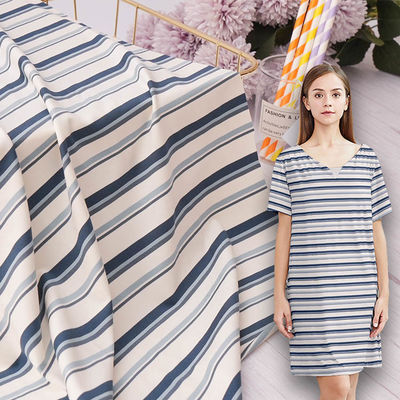 Madal Fabric Hygroscopic And Comfortable Anti-Pilling Striped Material Fabric For Casual Wear