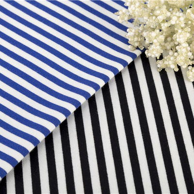 Skin Friendly 100 Cotton Striped Fabric ,  Sweatshirt 193cm Striped Lycra Fabric