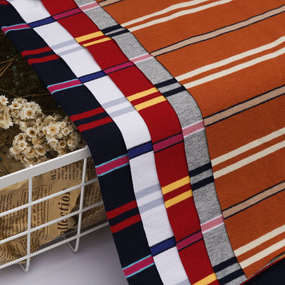 Weft Knitting Cotton Pique Fabric Yarn Dyed Striped Stretch T Shirt Material