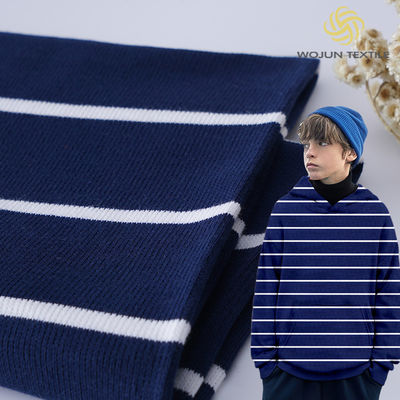 21S Yarn Dyed Stripe Knit Fabric Soft Lycra Cotton Cloth For Home Textile