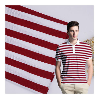 Good price Multi Color Striped Material Fabric 175gsm Polo Shirt Cotton Yarn Dyed Cloth online
