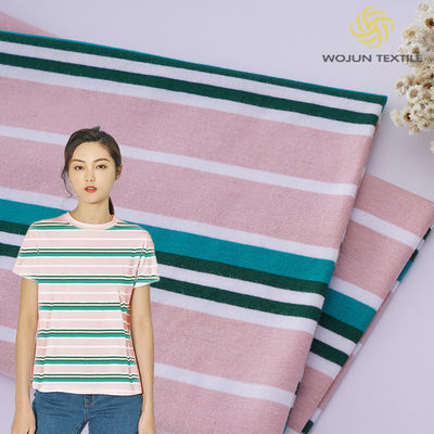 Moisture-Absorbent And Breathable ​And And  Lycra Cotton Striped Cotton Fabric For T-Shirt