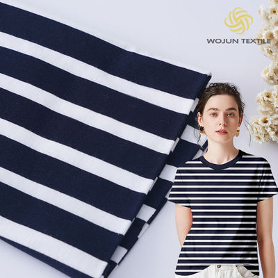 Cotton Breathable Jersey Soft Striped Material Fabric For Polo Shirt