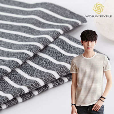 Anti Wrinkle Hygroscopic Striped Material Fabric Good Gloss