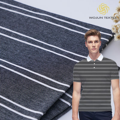 Good price Support Customization And Stylish Environmentally Friendly And Skin-Friendly Striped Knit Fabric For Polo Shirt online