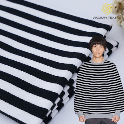Durable And Easy To Care For Breathable And Elastic Striped Cotton Fabric For Hoddie