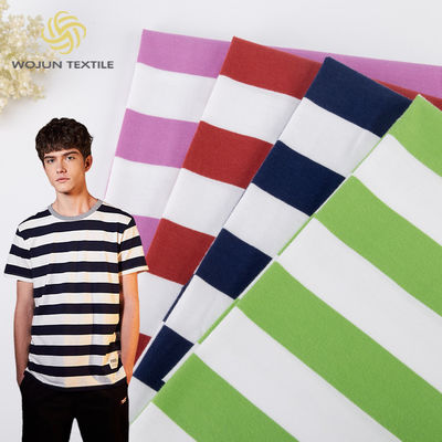 Good price Durable And Skin-Friendly Healthy Breathable Striped Knit Fabric For T-Shirt online