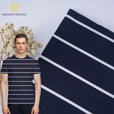 Support Customization And Fashionable And Soft Cotton ​Striped Material Fabric For T-Shirt