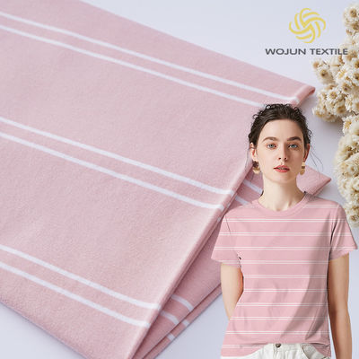 Healthy And Skin-Friendly  Soft Cotton ​Striped Material Fabric For T-Shirt