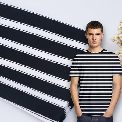 Good Texture And Fashionable Easy To Care Striped Knit Fabric For T-Shirt
