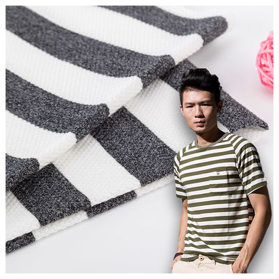 Breathable And Sweat-Absorbent Fashionable Easy To Care Striped Knit Fabric For Polo Shirt