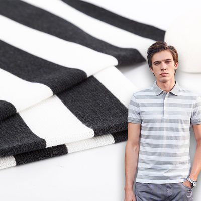 Classic And Environmentally Friendly  And Soft Striped Cotton Fabric For Polo Shirt
