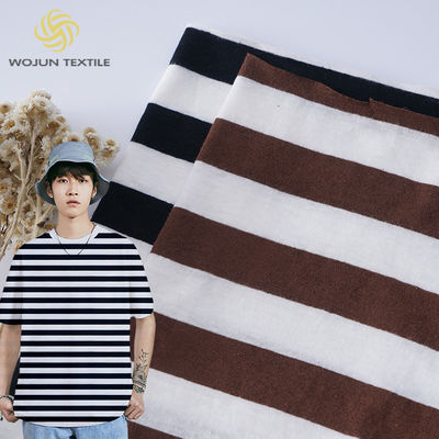 Durable Moisture Absorption Fashionable Striped Cotton Fabric For Casual Wear
